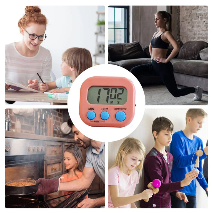 1540 Digital Kitchen Timer Clear Big Digits 0-99 Min For Cooking Office Clock - Trendex