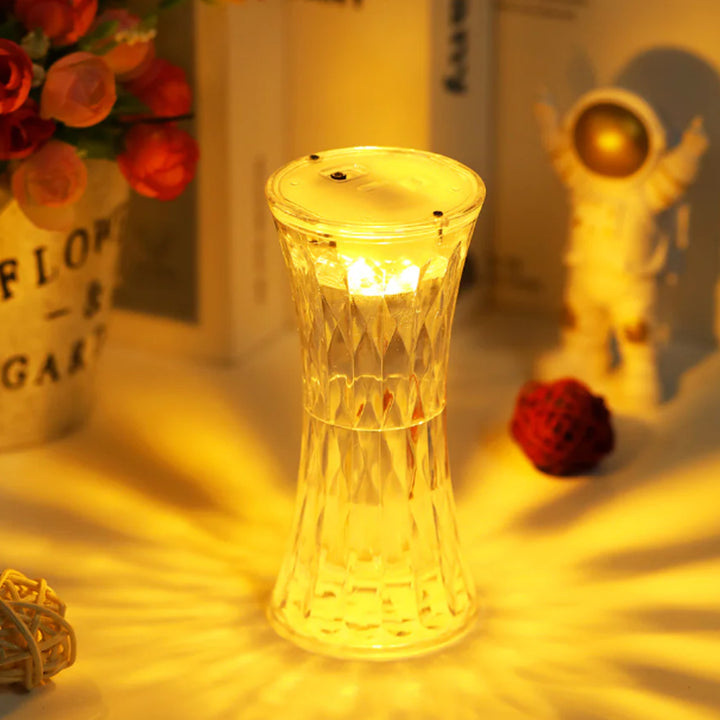 8440 Crystal Lamp Universal Night Light Soft Lighting Eye Protection For Nursery Study Bedroom Transparent Crystal Table Soft Lighting Multipurpose For Hotel For Office For Childrens Room (12pc Moq) - Trendex