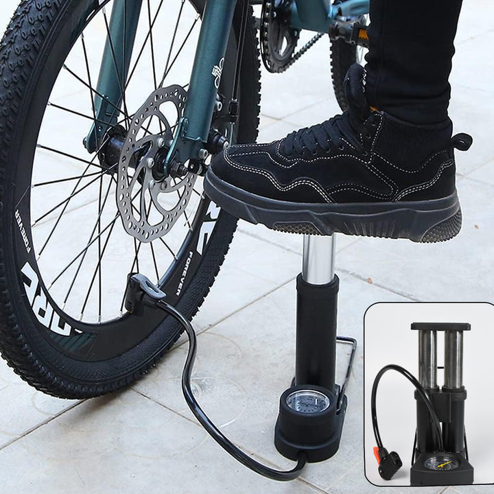 0533 Portable Mini Bike Pumpcycle Pump Foot Activated With Gauge Floor Bicycle Pump  Cycle Pump - Trendex