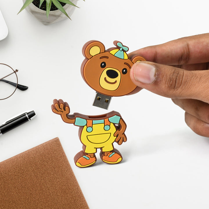 Portable Cartoon Shape Silicone Usb Pen Drive  Flash Disk (15 Gb With Baby Rhymes Song  1 Pc) - Trendex