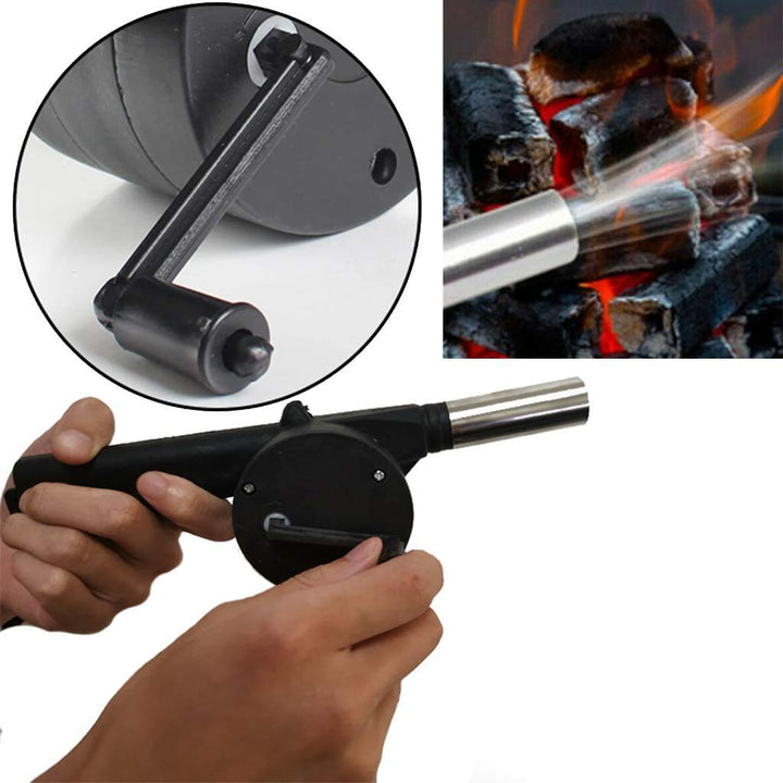 2282 Portable Hand Crank Air Blower Fan For Charcoal Grill Bbq - Trendex