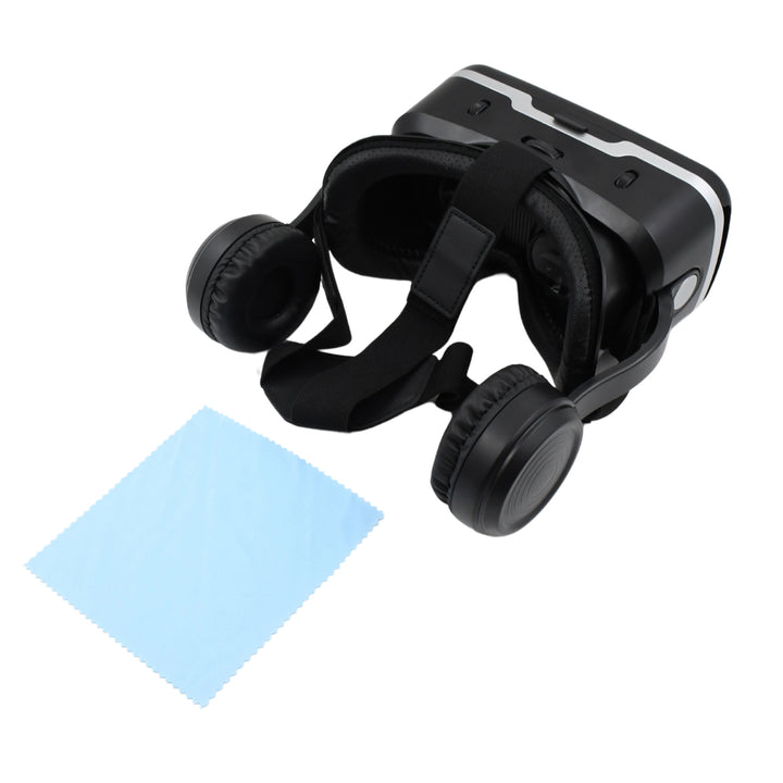 12836 3d Hd Vr Glasses Virtual Reality Goggles Headset For Ios For Android Smartphonevr Goggles-for 3d Vr Movies Video Games With Headphones (1 Pc) - Trendex
