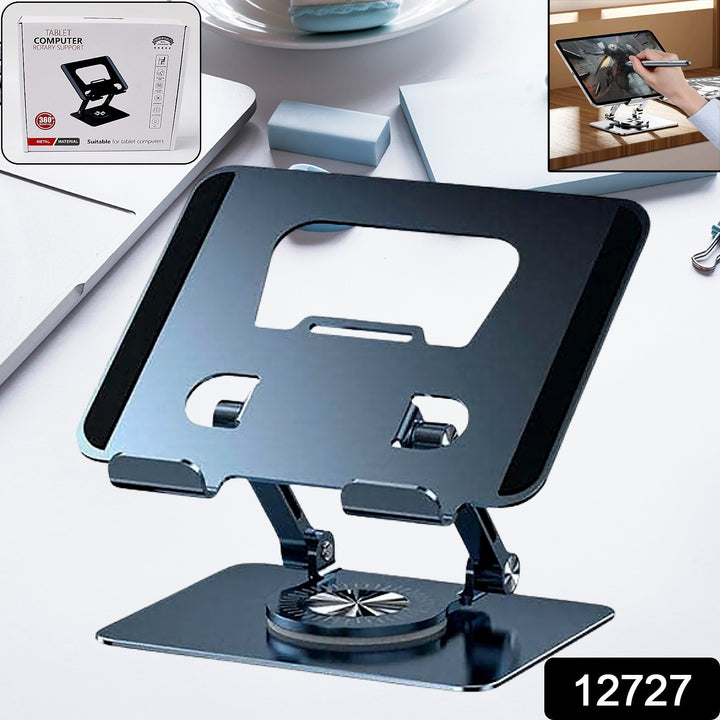Aluminum Alloy 360rotating Bracket Adjustable Laptop Stand Portable Foldable Ergonomic Laptop Support - Trendex