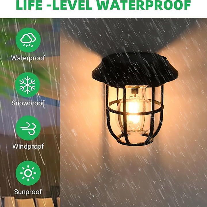 Solar Lantern Wall Lights Fixtures With Motion Sensor (1 Pc) - Trendex