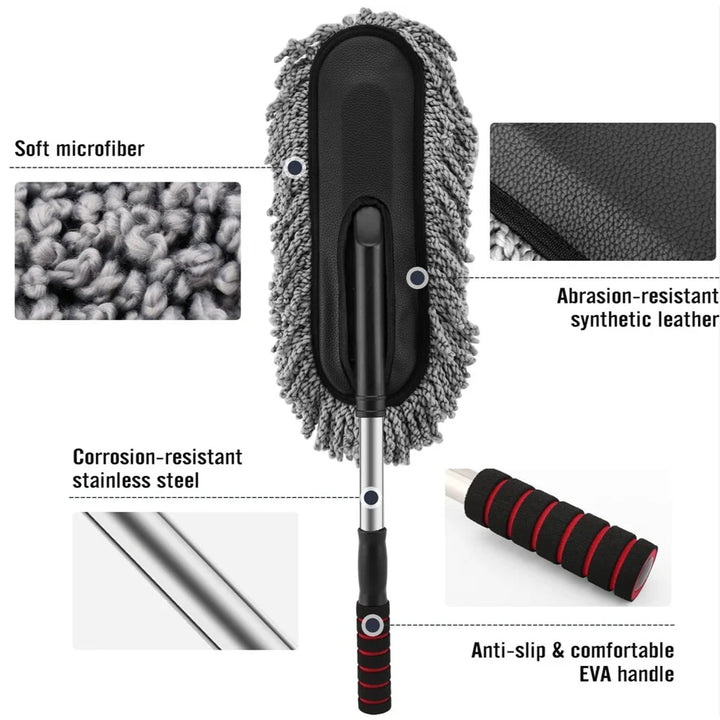 Car Dust Brush  Gentle And Efficient Cleaning Tool For Interior And Exterior (1 Pc) - Trendex