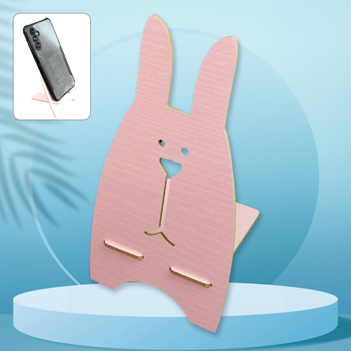 Wooden Cute Lovely Rabbit Design Mobile Stand (1 Pc) - Trendex