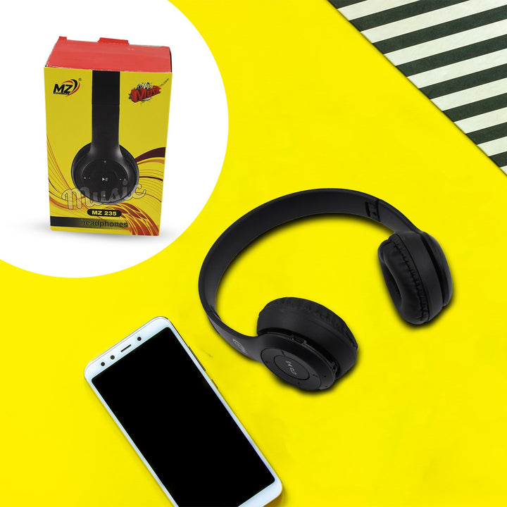 13052 Wireless Headphone Over The Head Bluetooth Headset Foldable Headband Hands-free With Calling Function (1 Pc) - Trendex