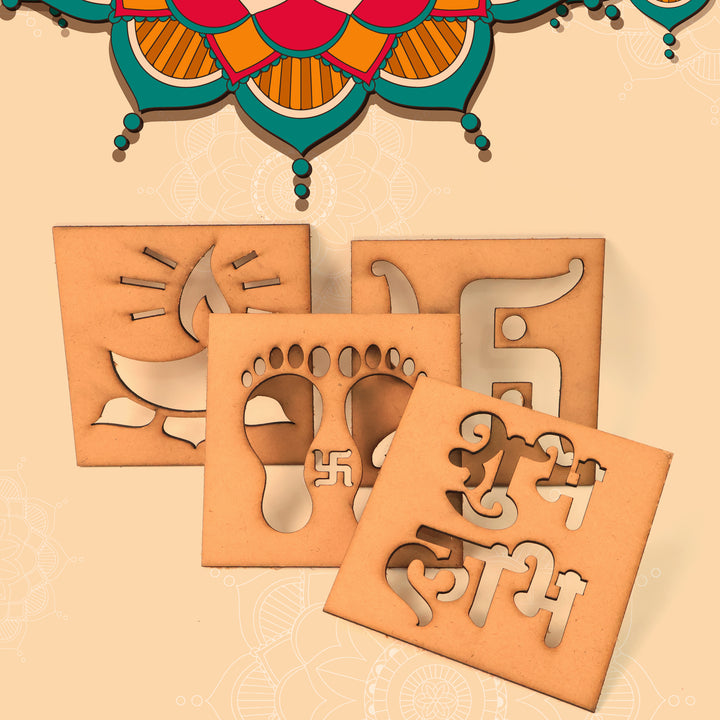 Wooden Decorative Cutouts (Mix Design  4 Pc) - Trendex