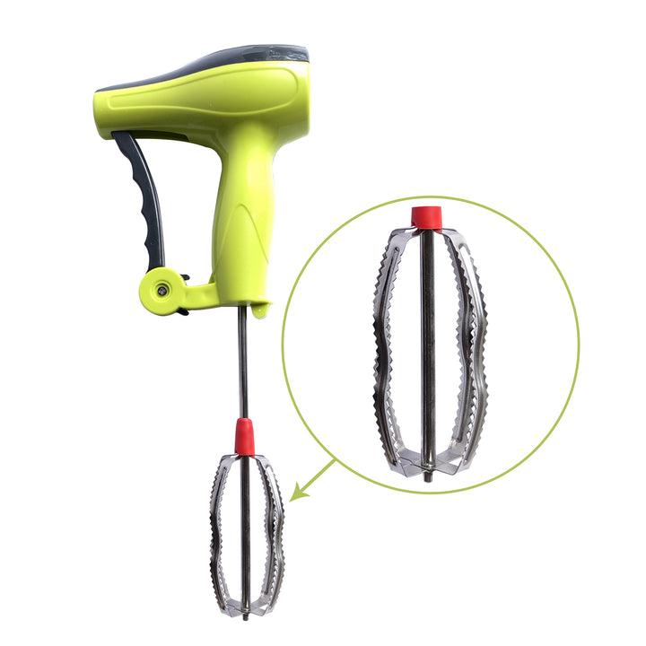 0703 Power Free Manual Hand Blender With Stainless Steel Blades Milk Lassi Maker Egg Beater Mixer Rawai - Trendex
