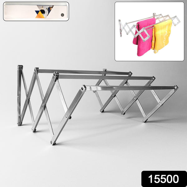 Stainless Steel Wall-mounted Folding Clothes Drying Rack - Trendex