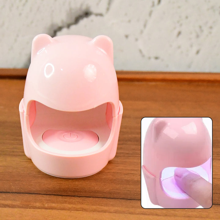 Mini Led Nail Dryer  Usb Rechargeable Nail Polish Curing Lamp (1 Pc) - Trendex