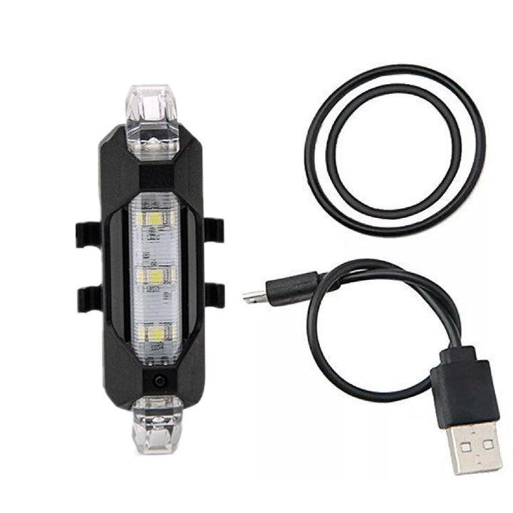 1560 Rechargeable Bicycle Front Waterproof Led Light (White) - Trendex
