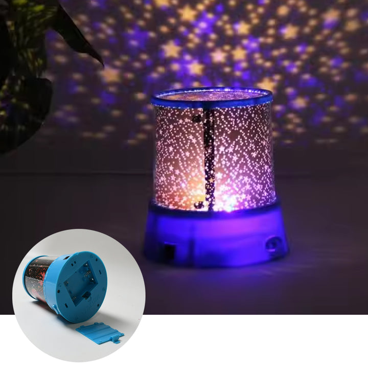 Led Projector Night Light Amazing Lamp 3 Battery Operated Lamps Rotation With The Music Function Master For Kids Bedroom Home Decoration Nightromantic Gift (Battery Not Included  1 Pc) - Trendex