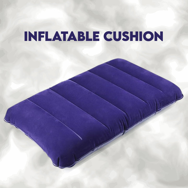 510 Velvet Air Inflatable Travel Pillow (Blue) - Trendex