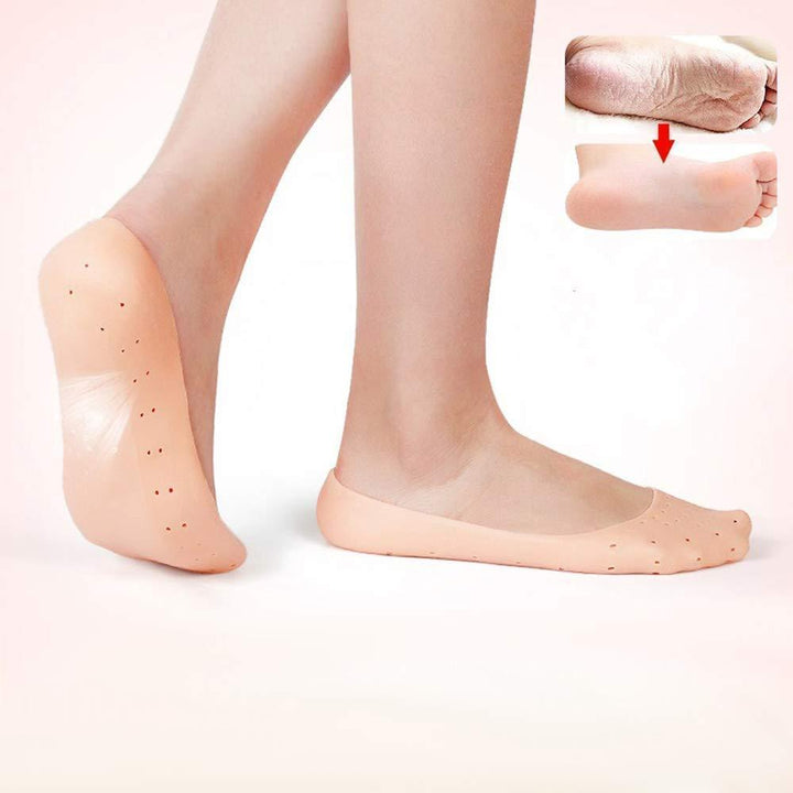 1352 Anti Crack Silicone Gel Foot Protector Moisturizing Socks - Trendex