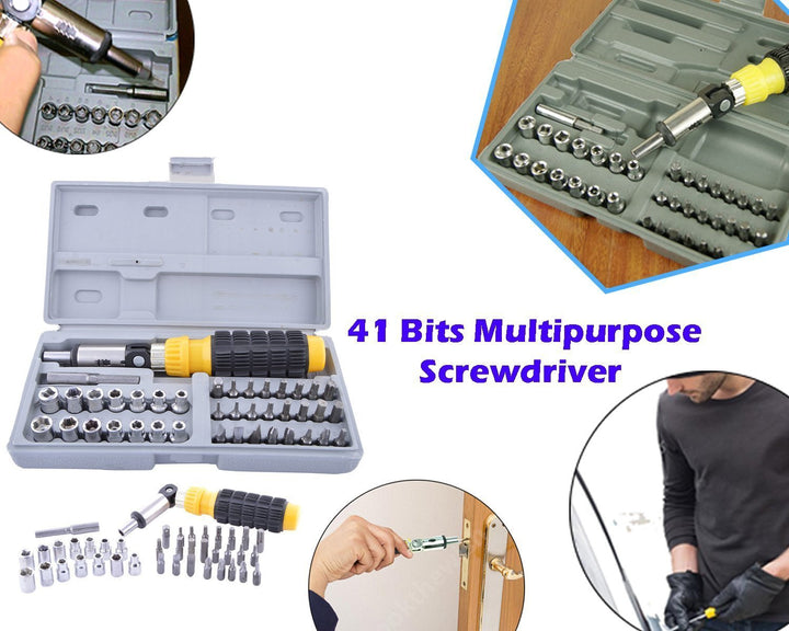 0423 Socket And Screwdriver Tool Kit Accessories (41 Pcs) - Trendex