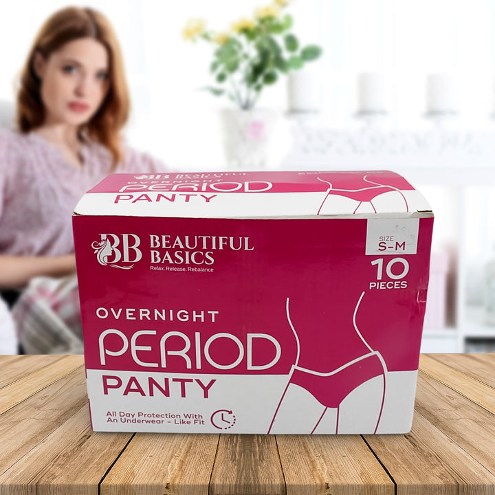 Womens Emergency Kit Travel Kit- Includes Seamless Underwear Pantyliner Feminine Hygiene Sachet First Period Kit (10 Pcs) - Trendex