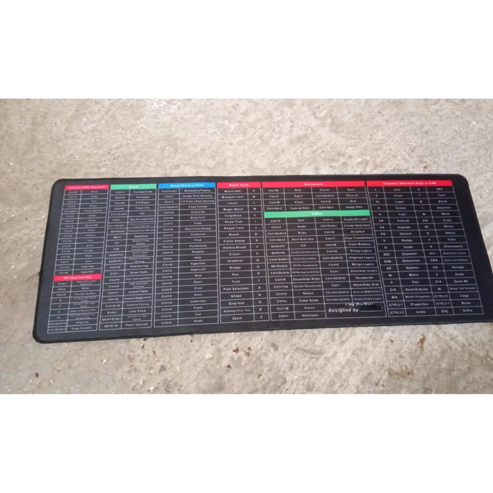 12982 Shortcut Keyboard Mat Mouse Pad Mat Mouse Pads For Desk Quick Key Super Large Anti-slip Keyboard Pad Desk Accessories Desktop Mouse Pad Office Oversized Big Mouse Pad Rubber (8030 Cm) - Trendex