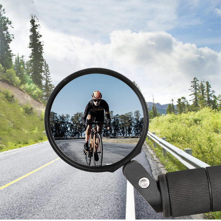 8505 Bar End Bike Mirror Safe Rearview Mirror 360 Rotatable  Foldable Safety Bicycle Rear View Mirror Mirror Durable Bike Mirror (1 Pc) - Trendex