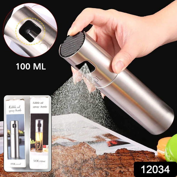 Oil Spray Bottle For Dosa  Food Grade Stainless Steel Glass Oil Spray Bottle (100 Ml) - Trendex