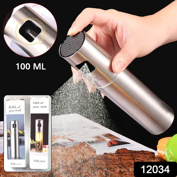 Oil Spray Bottle For Dosa  Food Grade Stainless Steel Glass Oil Spray Bottle (100 Ml) - Trendex
