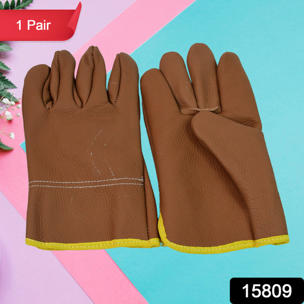 Gloves Gardening Gloves For Men Women Leather Gloves Heavy Duty Gloves (1 Pair) - Trendex