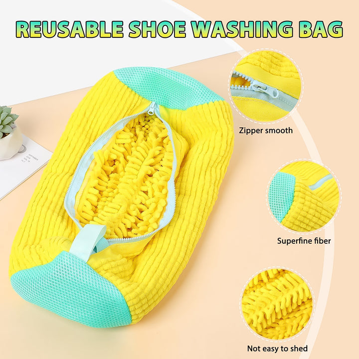 Shoe Cleaning Mop Cover With Microfiber Chenille Lining  Zipper (1 Pc) - Trendex