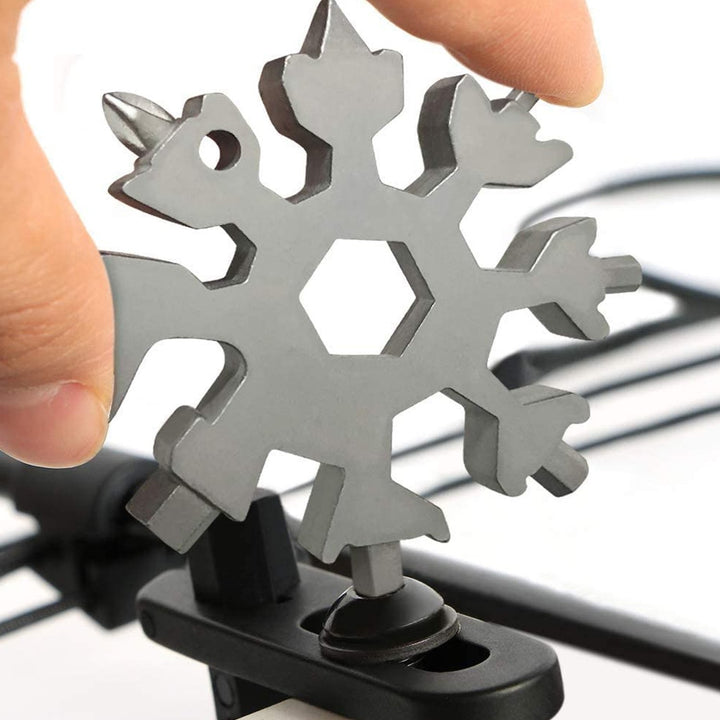 1787 Snowflake Multi-tool Stainless Steel Snowflake Bottle Opener - Trendex