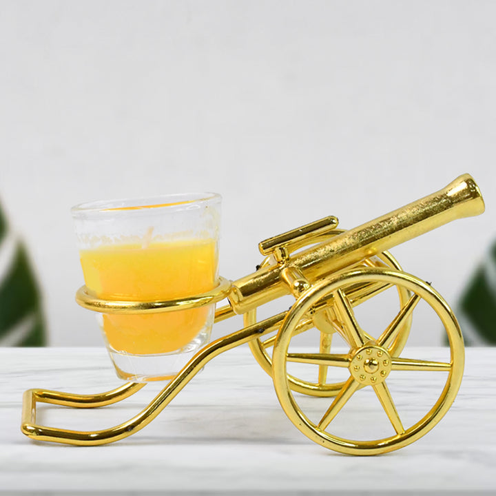 Top Cannon Tealight Holder  Candle Holder (1 Pc) - Trendex