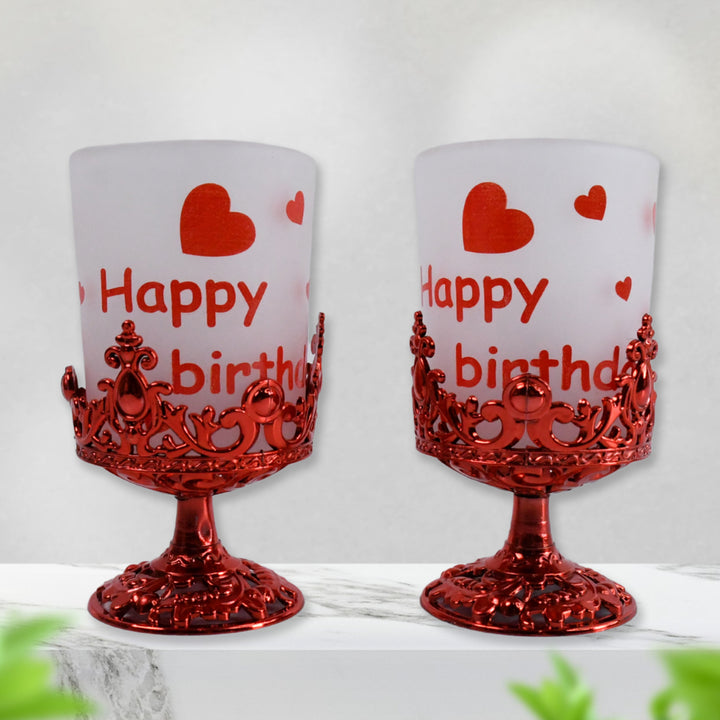 Tealight Holder Stylishly Shaped Candle Diya Stand Plastic Beautiful Design Festival (2 Pc  Mix Design) - Trendex