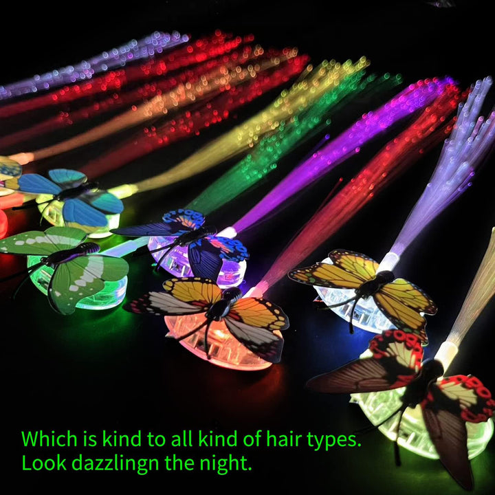 Led Butterfly Hair Braid Clip (Mix Color 1 Pc) - Trendex