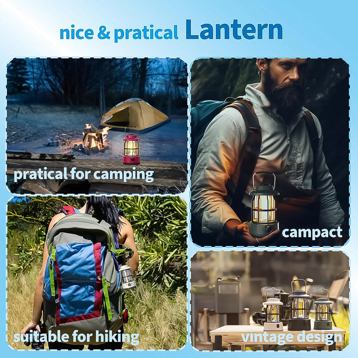Led Camping Light Retro Style Lighting Battery Type-c Rechargeable (1 Pc) - Trendex