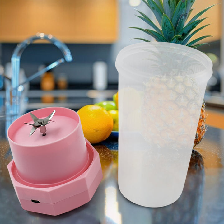 Portable Multifunctional Electric Juicer Cup Usb Juice Maker 6 Blade (350 Ml) - Trendex