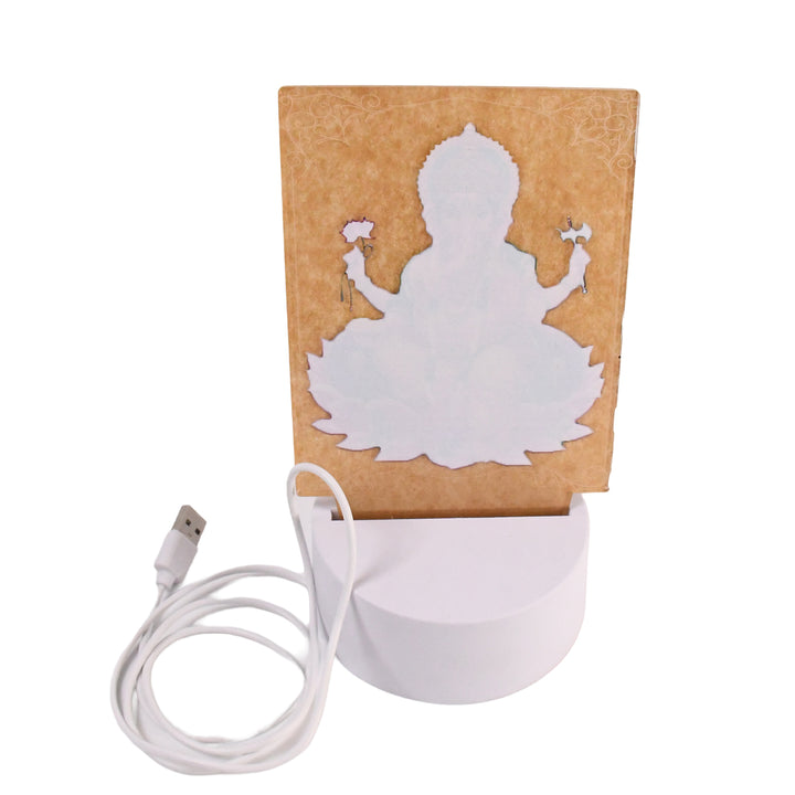 Beautiful 3d Lord Ganesh Frame With Soft White Light (1 Pc) - Trendex