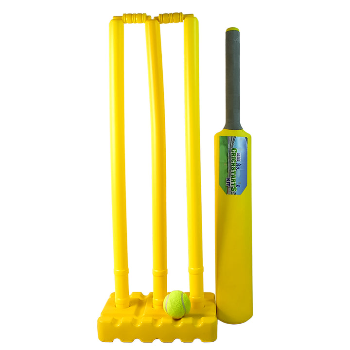 Big Cricket Kit Cricket Set With 1 Cricket Bat 1 Rubber Ball Bails 3 Stumps With Stand Base - Trendex