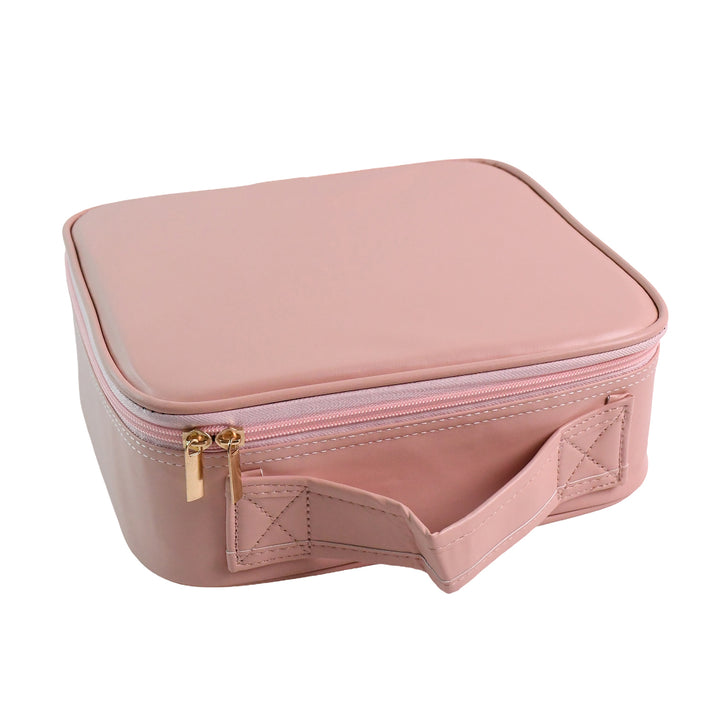 Pink Premium Led Light Makeup Organizer Box (1 Pc) - Trendex