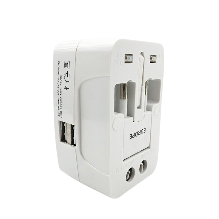 12671 All-in-one Universal Worldwide Travelling Ac Adaptor Plug (Au  Uk  Us  Eu) International Power Charger Electric Usb Power Plug Socket Adapter Converter (1 Pc) - Trendex