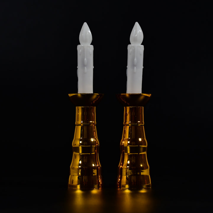 6560 2pcs Led Candle Light Candles Flameless Lamp Indoor Window Decoration Wedding Party Decor Light - Trendex