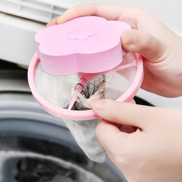 1446 Washing Machine Floating Filter Lint Mesh Bag Net Pouch Hairlint Catcher - Trendex