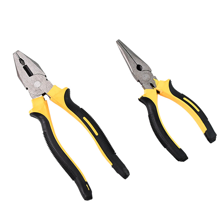 Long Nose Plier And Flat Mouth Plier Combo Tools (2 Pc Set) - Trendex