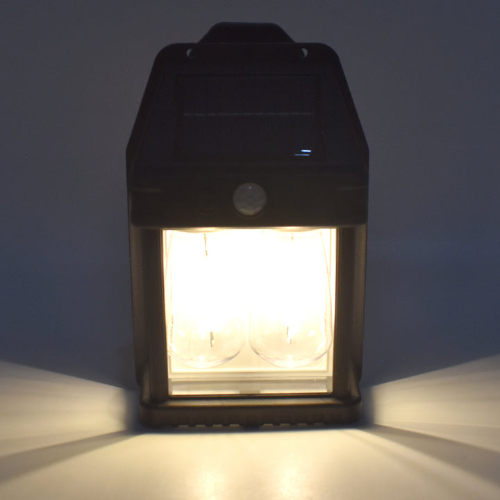 18w Solar Wall Double Lights  Lamp With 2 Modes  Motion Sensor (1 Pc) - Trendex