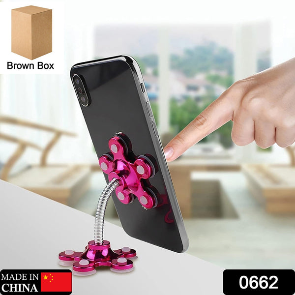 0662 Phone Holder 360rotatable Phone Stand Multi-function Double-sided Suction Cup Mobile Phone Holder ( Moq - 6 Pc ) - Trendex