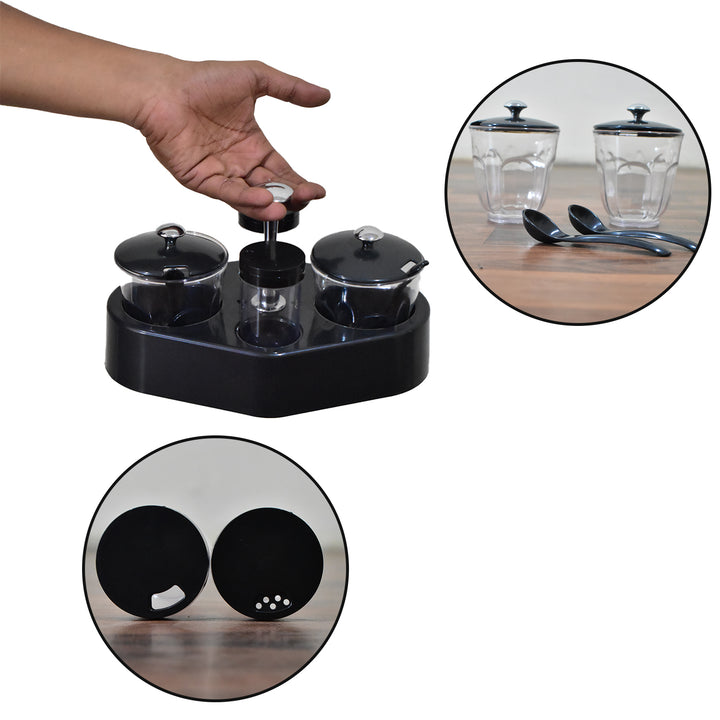 8122 Ganesh Rendy Condiment Set For Kitchen Transparent Jar For Easy To Access Spice 1 Piece Spice Set  (Plastic) - Trendex