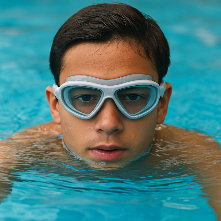 Premium Wide Vision Swimming Goggles With Protective Hard Case (1 Pc) - Trendex