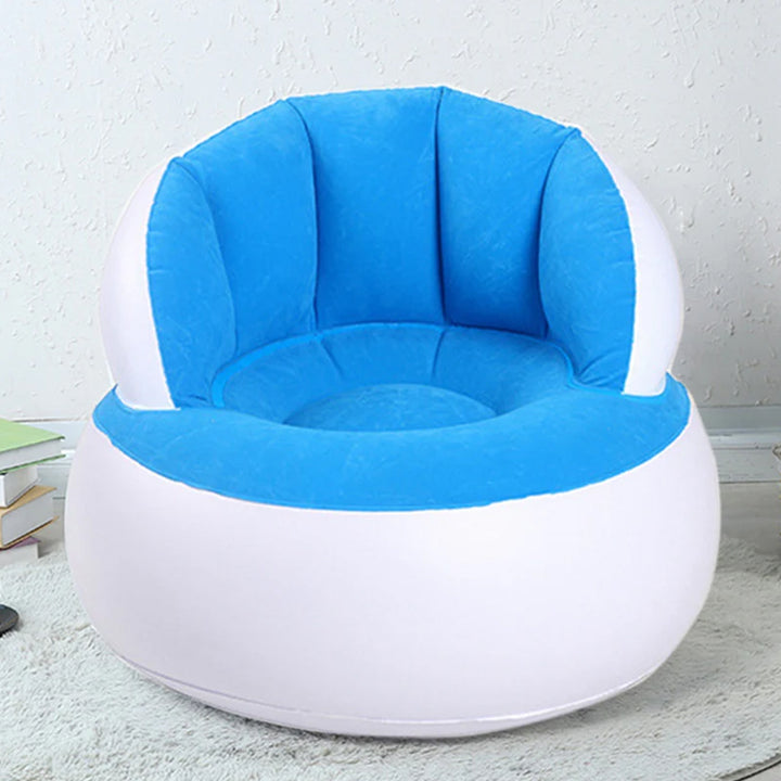 Kids Inflatable Sofa Chair With Backrest  Foot Air Pump With Hose (1 Set  85x74 Cm Approx) - Trendex