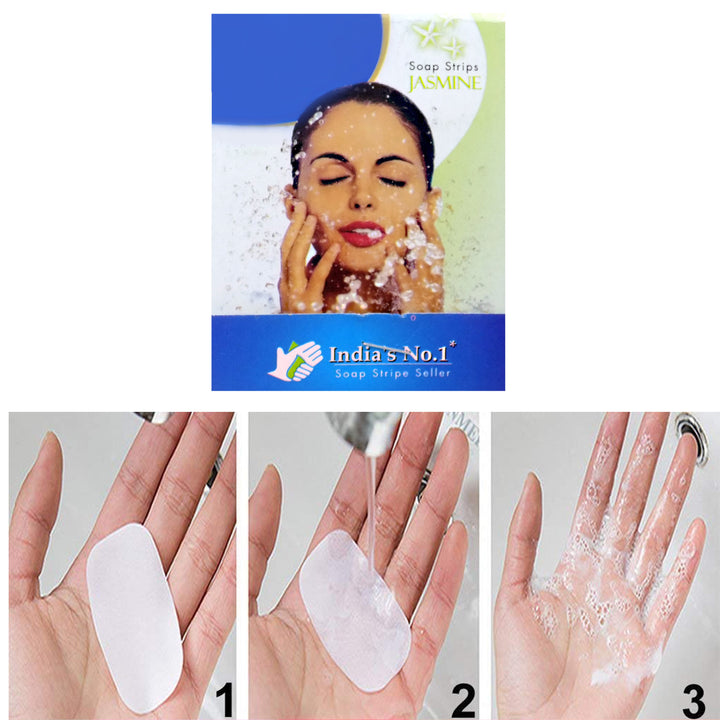 1311 Fresh Paper Soap Strips Traveling Hand Wash With Jasmine Fragrance (100pc) - Trendex
