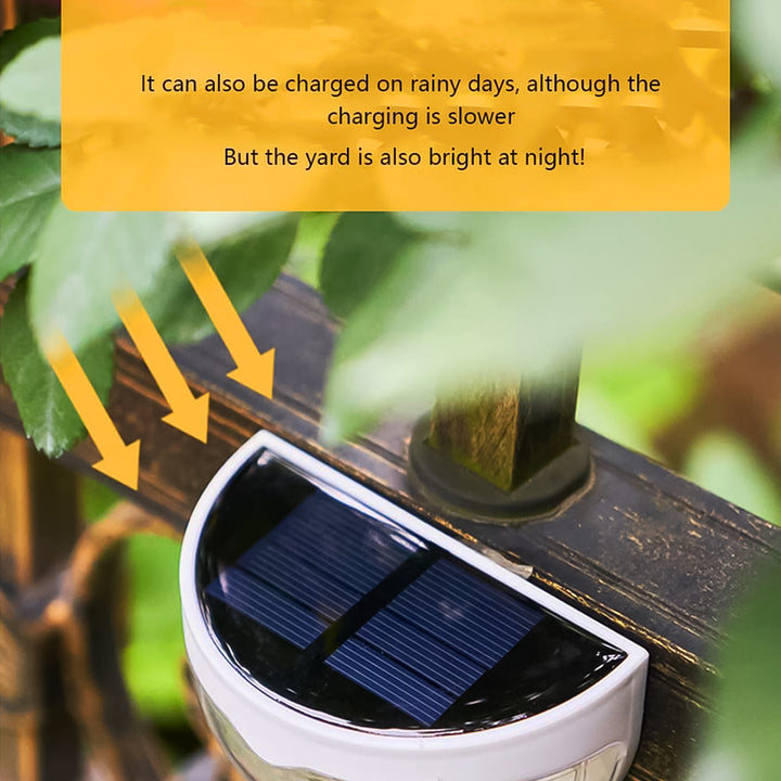 6 Led Solar Powered Wall Mount Fence Light With Honeycomb Shade Design (2 Pc Set) - Trendex