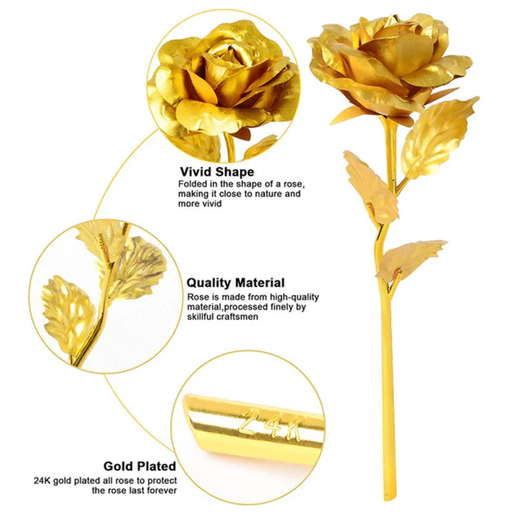 Golden Rose  Necklace Set Perfect Gift Set - Trendex