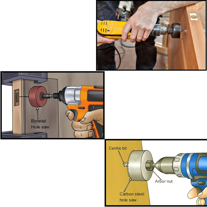 0415 -12 Pcs 19-64mm Hole Saw Kit - Trendex
