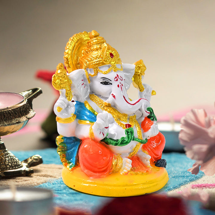 Lord Ganesha Idol  Ganpati Statue  Ganpatii Bappa Showpiece For Gifts (1 Pc) - Trendex